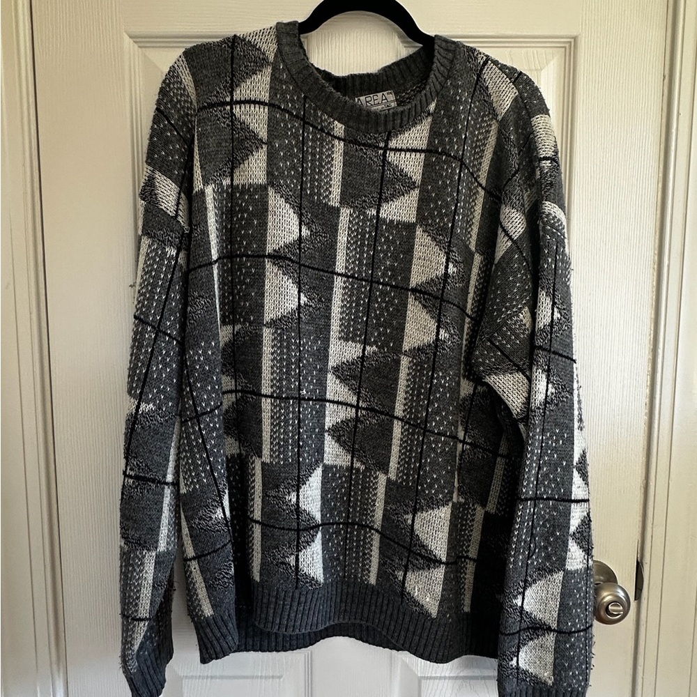 Geometric Grandpa Sweater